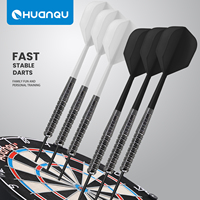 Huanqu Professional Dart Set, Six Needle Darts, Includes Spare Aluminum Shaft Dart Flights and O-Rings, Complete Accessories, Durable Standard Darts, Indoor and Outdoor Competition Training Game Supplies, Universal Dart Set, Perfect Holiday Gift