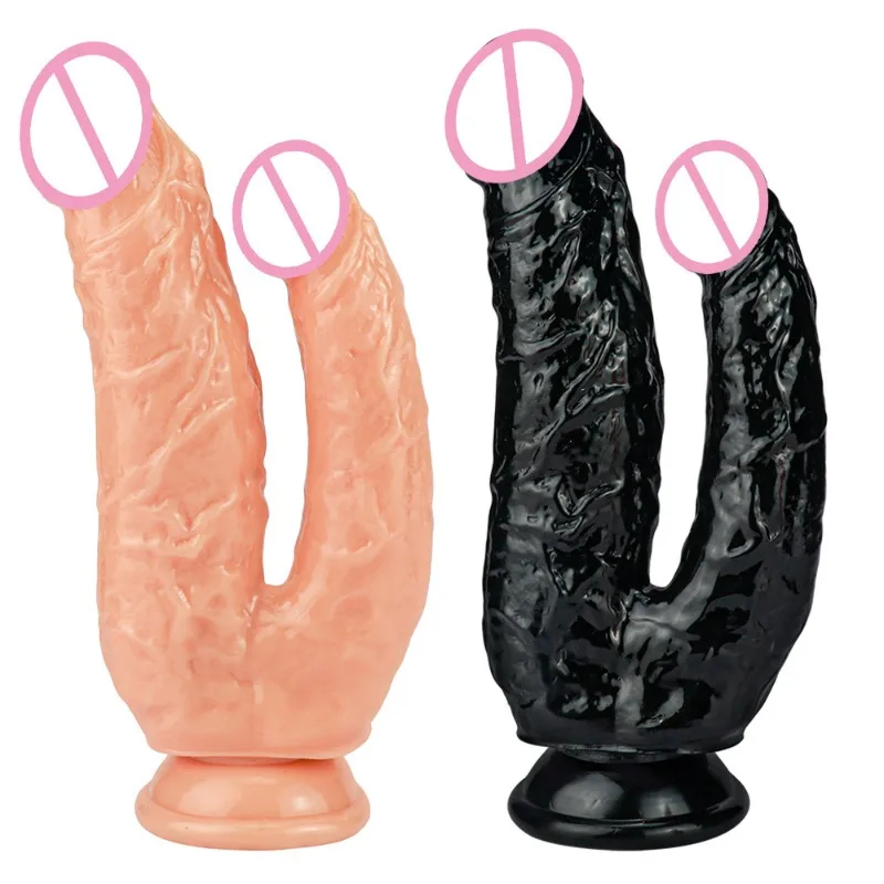 Suction Cup Double Head Silicone Massager Flexible Waterproof Personal Body Relax Tool