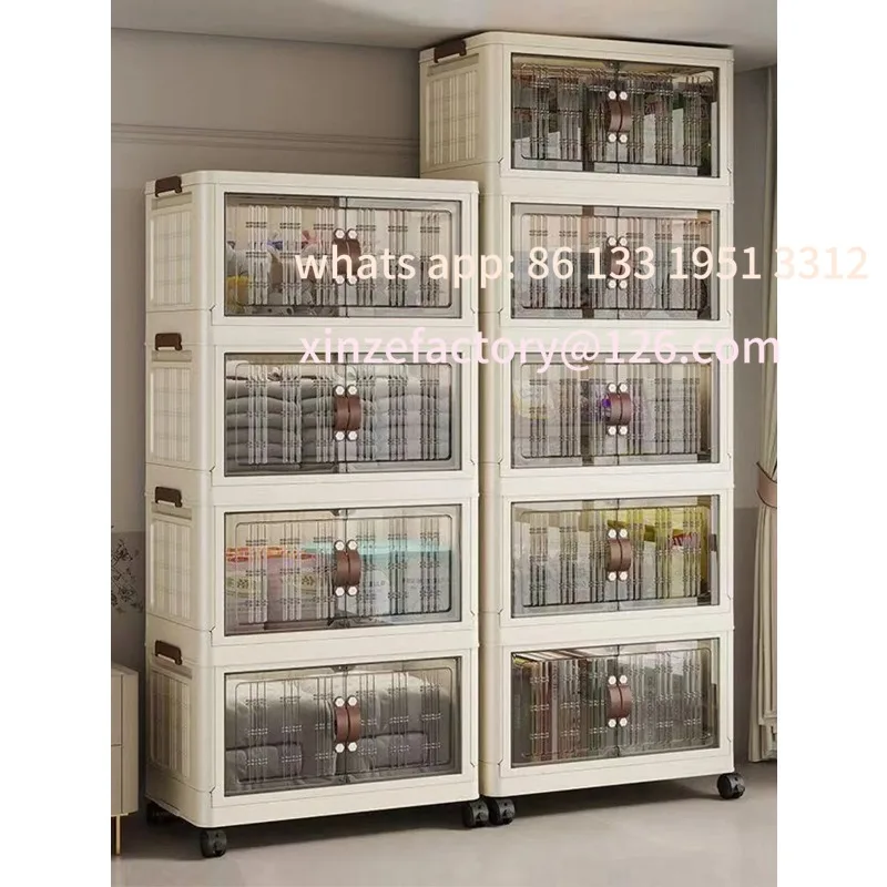 

Customizable Large Capacity Multifunction Folding Storage Cabinet Dustproof Wardrobe Closet Organizer Easy-to-Install Storage Bo