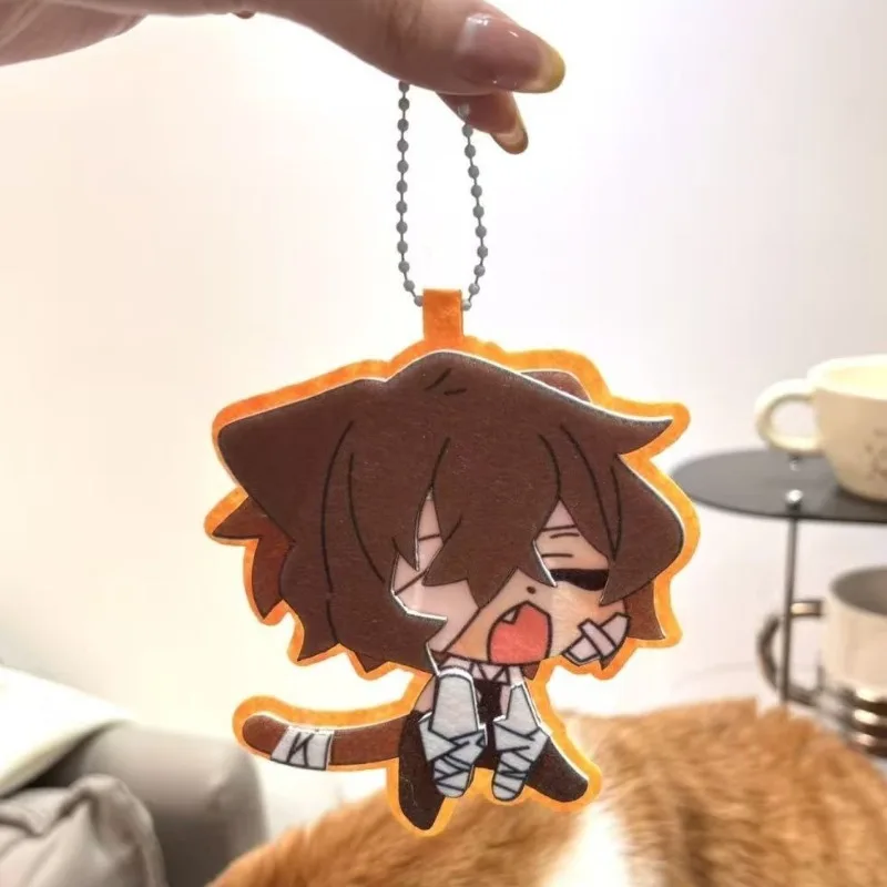 พวงกุญแจผ้าไม่ทอ 2 มิติ ลายการ์ตูนสร้างสรรค์ ออซามุ ดาไซ จากอนิเมะ บังโก สเตรย์ ด็อกส์ ของตกแต่งกระเป๋าเป้ ของขวัญเทศกาล