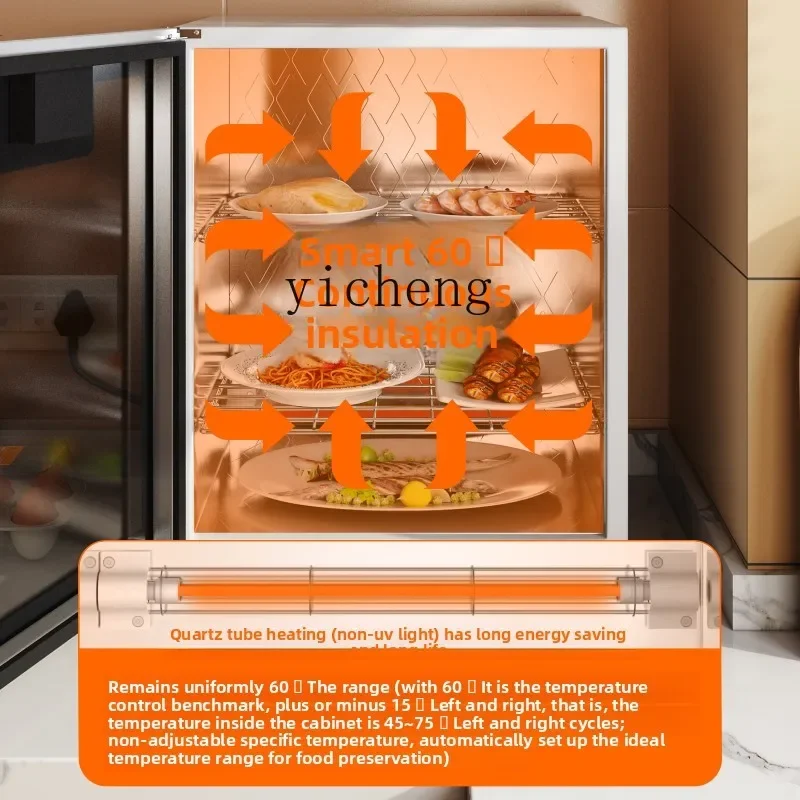 x2 meal insulation vegetable cover household artifact pluggable heating incubator food commercial display cabinet