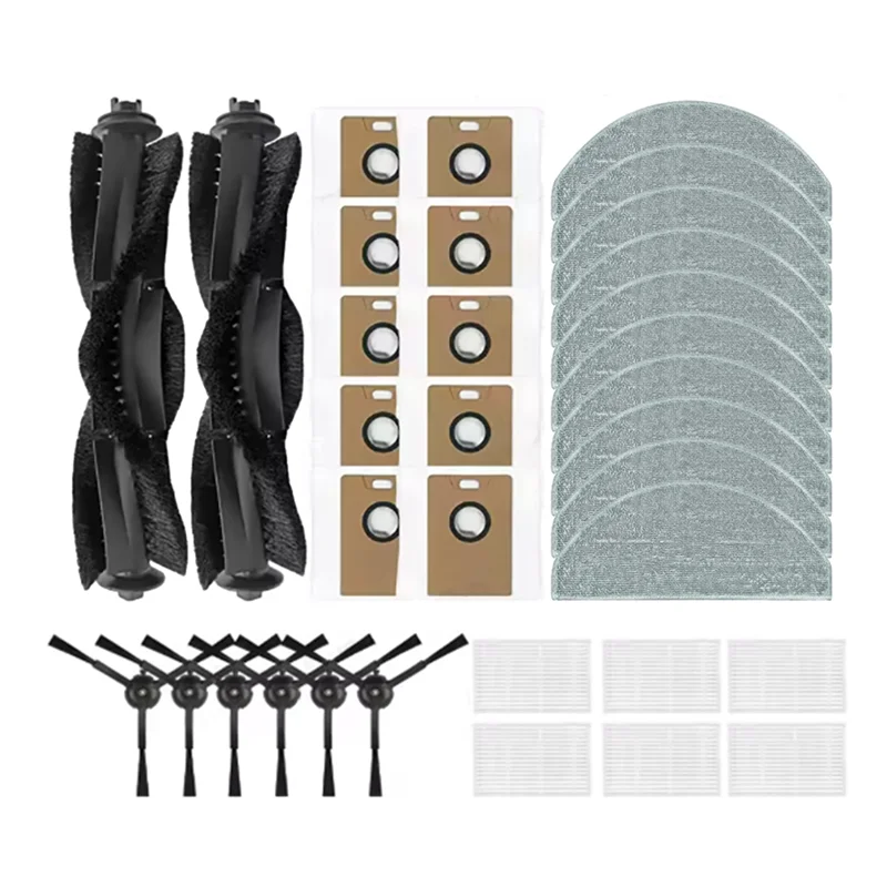 【vente-rapide】-34-pieces-de-rechange-pour-lydsto-r1-edge-r1d-edge-miwhole-m9-lite-roidmi-eve-rook-brosse-d'aspirateur-chiffon-de-nettoyage-filtre-anti-poussiere