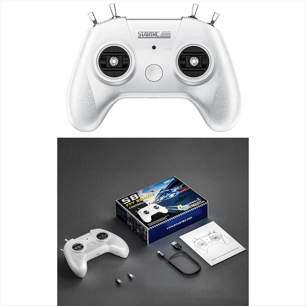 M85K  FPV Drone 8CH Flight Simulator Remote Control Handle Support Liftoff/DRL/AI Drone//SkyDive for Desktop/Laptop