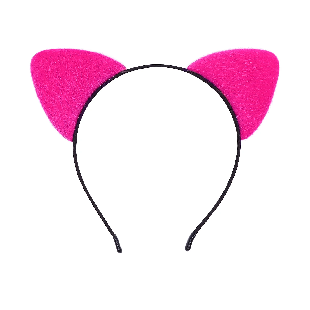 Flauschiges Katzenohren-Stirnband für Frauen, Schwarzes Kätzchenohren-Katzen-Accessoire für Halloween-Katzenfrau-Kostüm – Detail 19