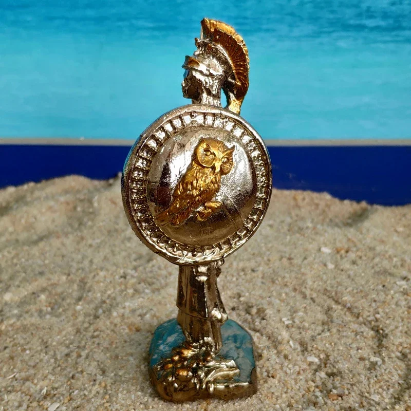 الآلهة اليونانية القديمة أثينا تمثال راتينج غرفة المنزل الأوروبي الديكور آلهة الحرب والحرف اليدوية والسبب العملي هدية مزخرفة #2