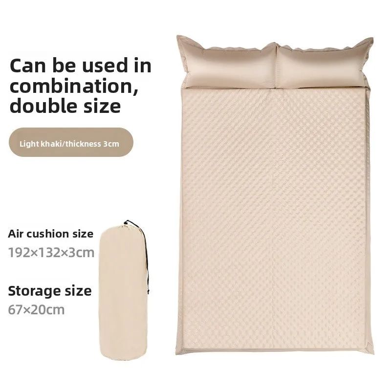 YJQ outdoor automatic inflatable sleeping mat camping inflatable mattress folding oxford cloth inflatable