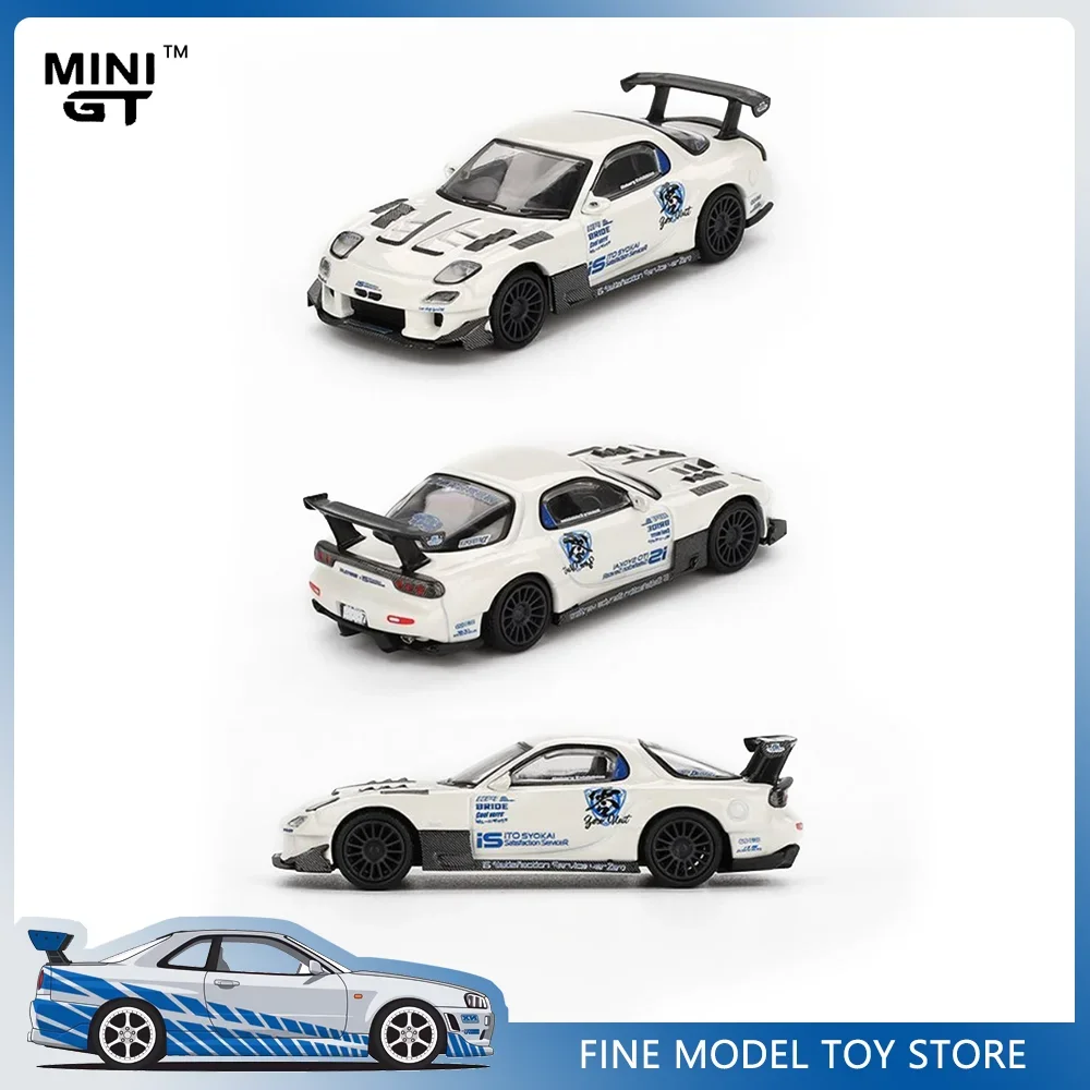 

MINI GT 1:64 996 Mazda RX-7 FD3S Tosyoukai Rei-gouki RE Amemiya RHD Сплав Премиум Литая под давлением модель автомобиля Коллекционная модель автомобиля