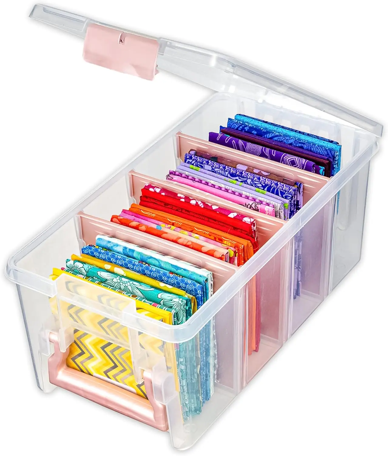 

Clear Plastic Craft Organizer Satchel with 3 Dividers - Portable Storage for Art Supplies