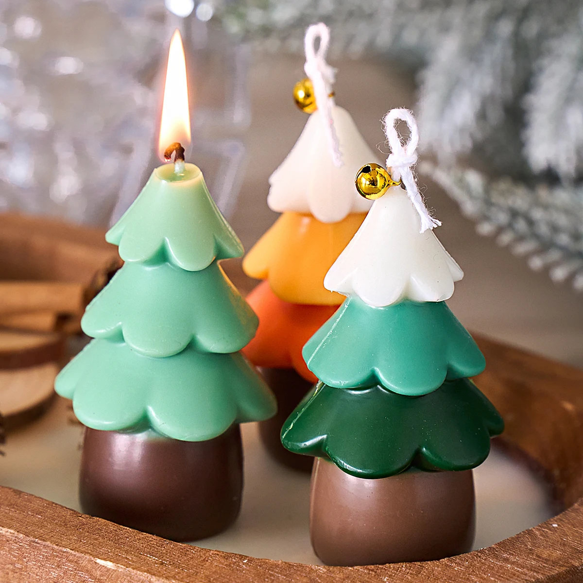 3D Christmas Tree Silicone Mol - огляд і ціна Xmas Candle Making