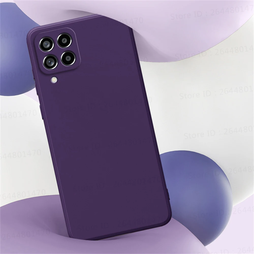 Original Square Liquid Silicone Cases for Samsung Galaxy A22 A32 A42 A52 5G 360 Protective Soft Shockproof A52S A72 Phone Covers