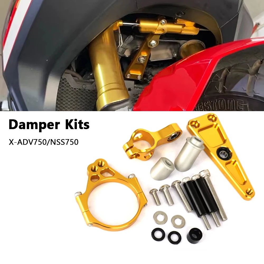 

New Motorcycle CNC Adjustable Steering Damper Stabilizer Bracket Mounting Kit For Honda XADV 750 X-ADV750 2017- NSS750 2021-