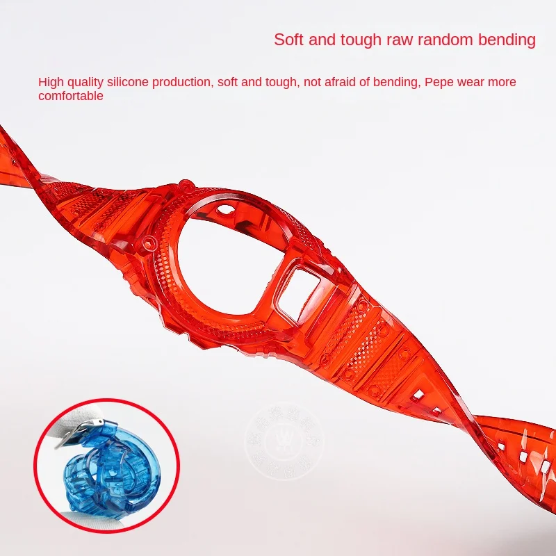 DW-6900 Mod kit for Casio DW6900 G-Shock DW-6900 strap and case Transparent TPU Silicone Bezel set watch Band Men Accessories