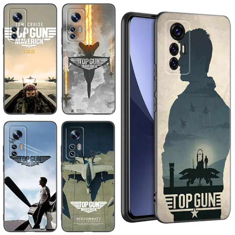 Top Gun Maverick Black Silicone Phone Case For Xiaomi Mi 9 SE 8 10T 11 12 13 Lite 9T 11T 12S 12T 13T 14 Pro 5G NE 11i 12X