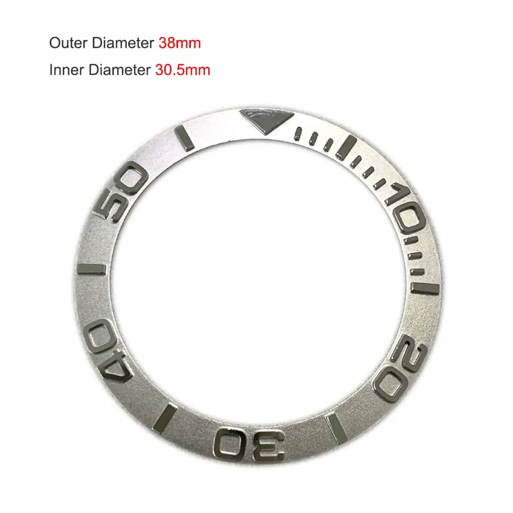

38mm/30.5mm Silver Watch Bezel Ring Stainless Steel Bezels Insert Replacement Watch Repair Tool Kit Accessories