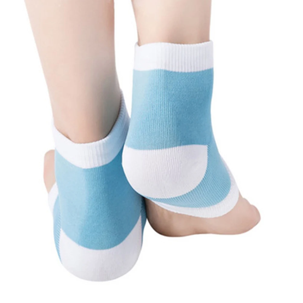 

2 Pairs Heel Protector Soft Socks Gel Protection Straight Hair Elastic Anti-crack Ankle Wear Resistant Pressure Relief