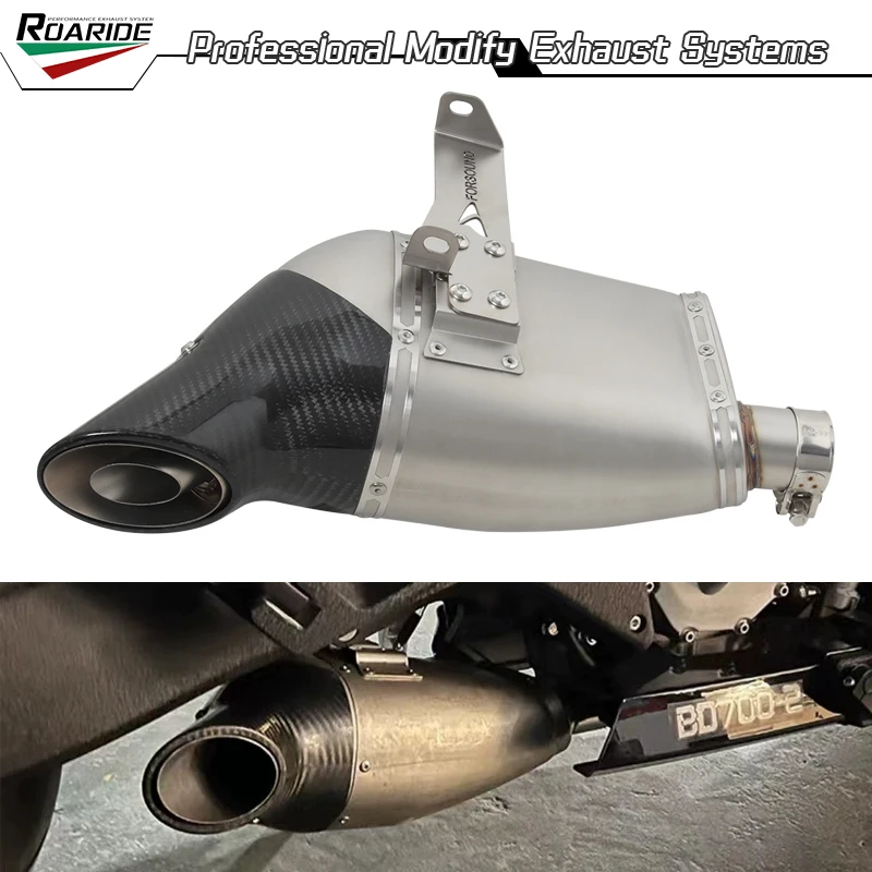 

Slip On For BENDA LFC700 700LFC LFC 700 2020 - 2025 Motorcycle Carbon Fiber Exhaust Modify DB Killer Espace Muffler Link Pipe