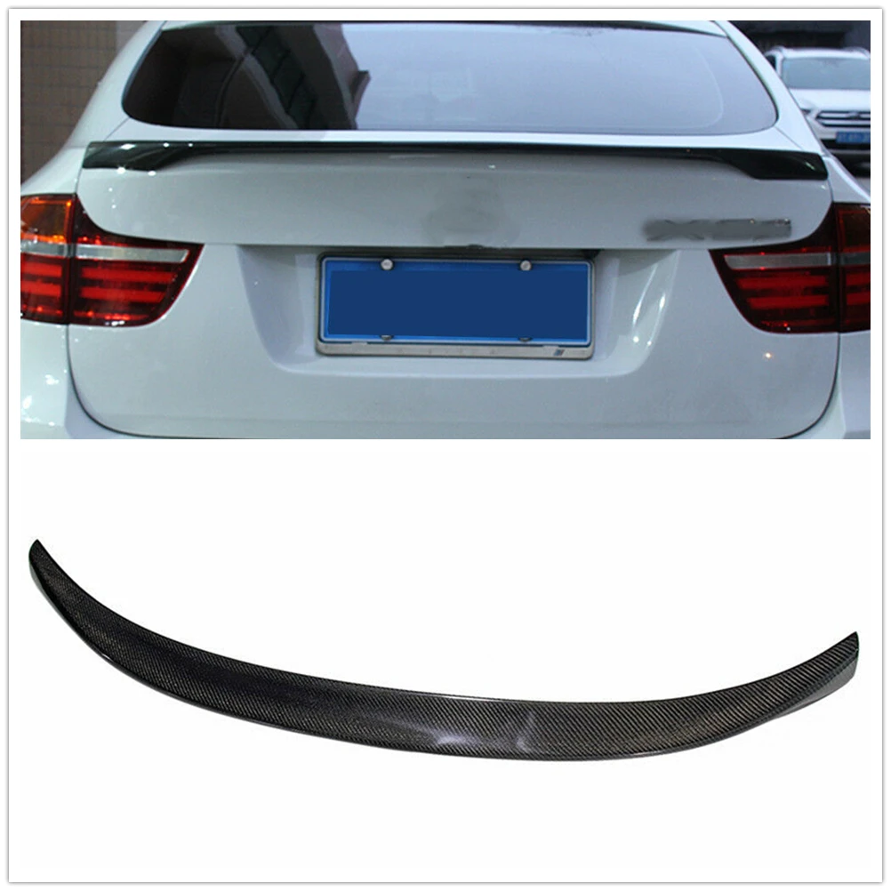 

Rear Spoiler Wing For BMW E71 X6 F16 X6M 2008-2013 MP Style Real Carbon Fiber Trunk Lid Decklid Flap Lip Splitter Tailgate Trim