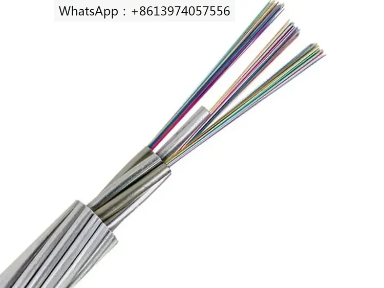 Aeirlal Aluminum Fiber Optic Cable OPGW 12 24 Cores ADSS Outer material Metal wires G652D Fibra