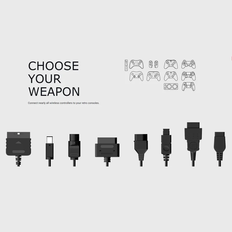 BlueRetro ل PS1 PS2 NGC N64 NES SNES تيار مستمر SS الجنرال الأساسية كابل محول أداة تحكم في الألعاب لاسلكية محول ل الرجعية وحدة التحكم