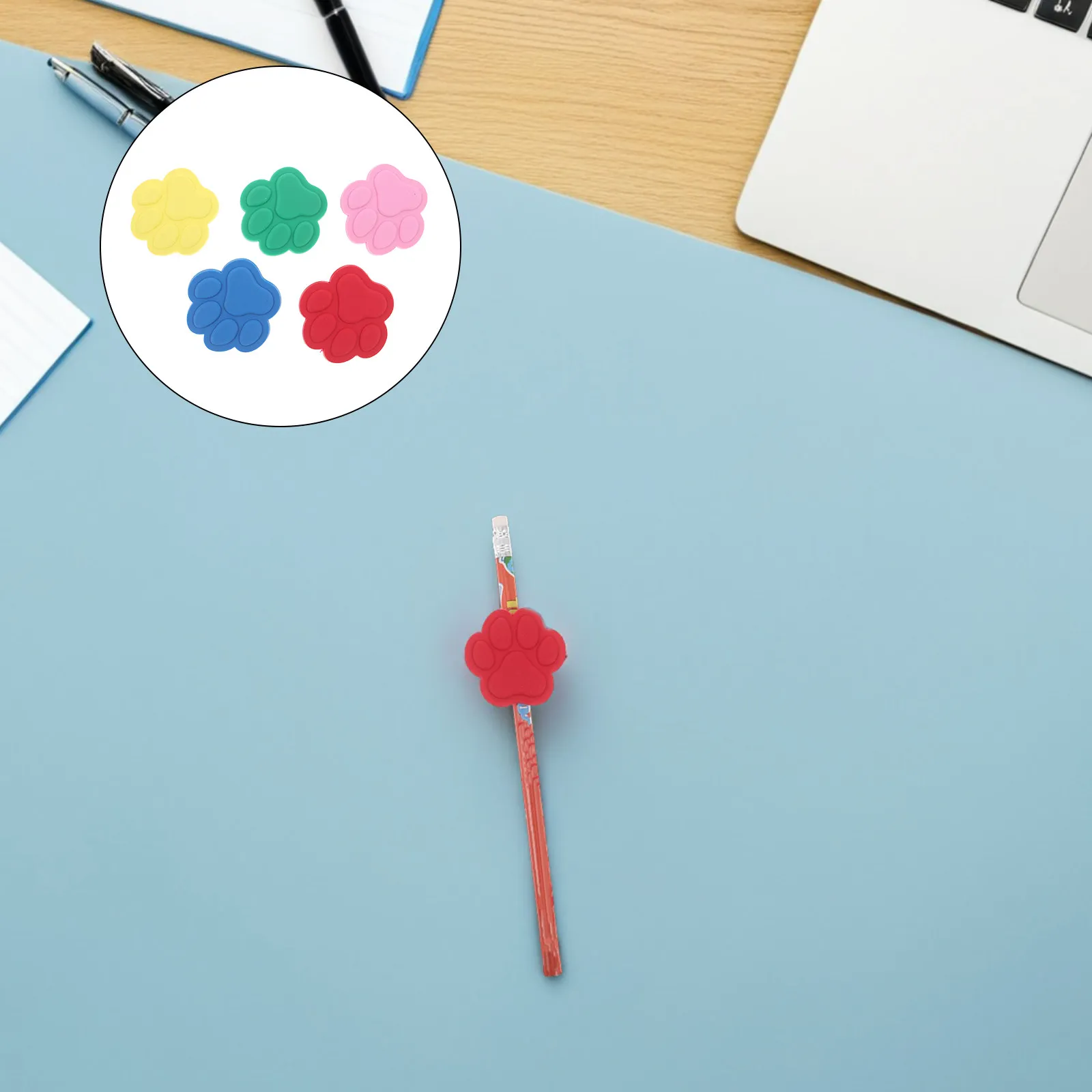 

30Pcs Cartoon Cat Paw Pencil Clip Cute Animal Paw Clip Pencil Topper Pen Rewards Classroom Prizes Students