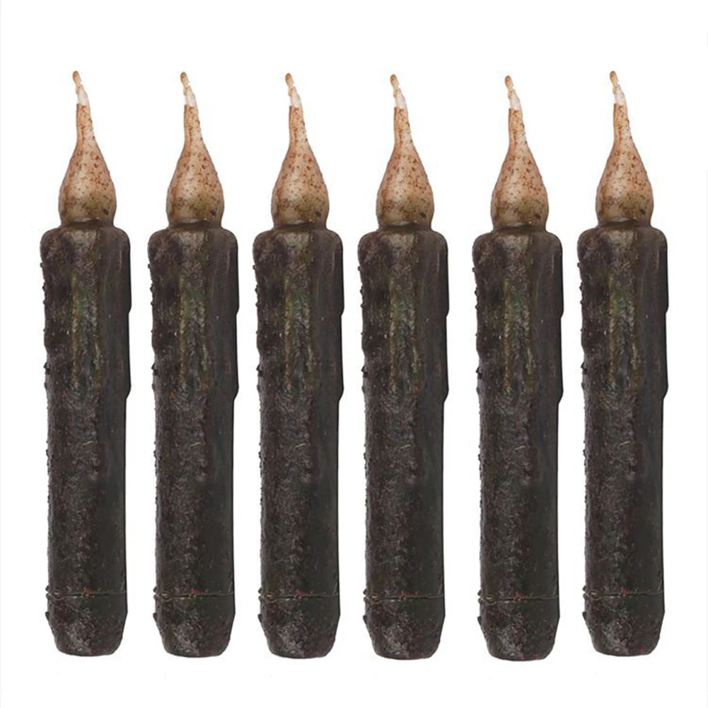 

Деревенский Hearthside Мерцающая свеча пламя без капель, деревенский примитивный беспламенный свет для Хэллоуина Вечерние