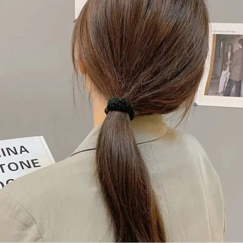 5pc Heiße Mode Europäischen und Amerikanischen Samt Elastische Haar Bands Haar Seil Krawatten für Mädchen Frauen Koreanische Stirnband Haar zubehör – Detail 2