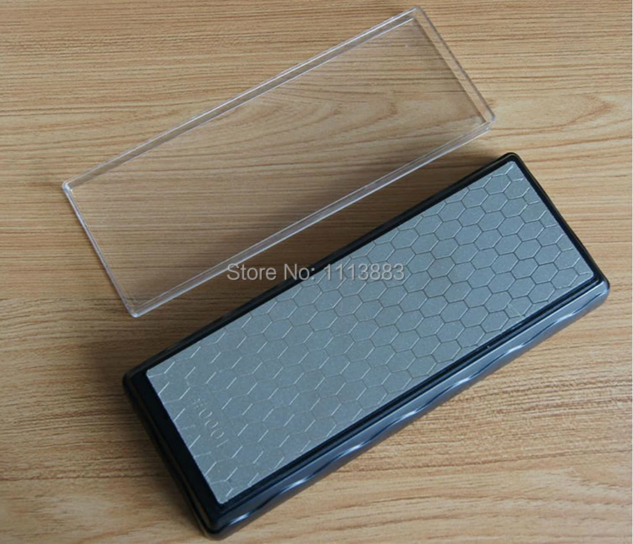 200*70mm Double-Sided 400 & 1000 Grit  Diamond Bench Whetstone Knife Sharpener Sharpening Stone with Plastic Base and Cover