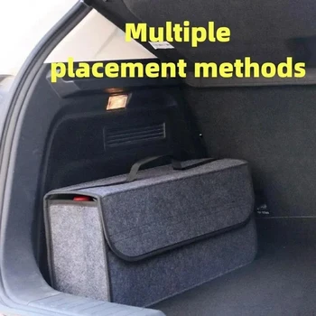 Bolsa Organizadora para Carro, Organizador de Porta-Malas em Feltro, Caixa de Armazenamento Grande Antiderrapante, Organizador de Ferramentas para Porta-Malas