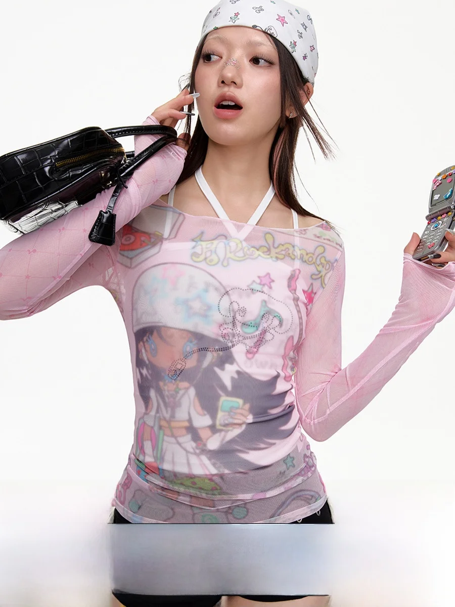 

BENANDx Summer Millennial Dr Pink Splice Me Long Sve женский уникальный топ на одно плечо Cool Sle Slim Fit из смеси полиэстера