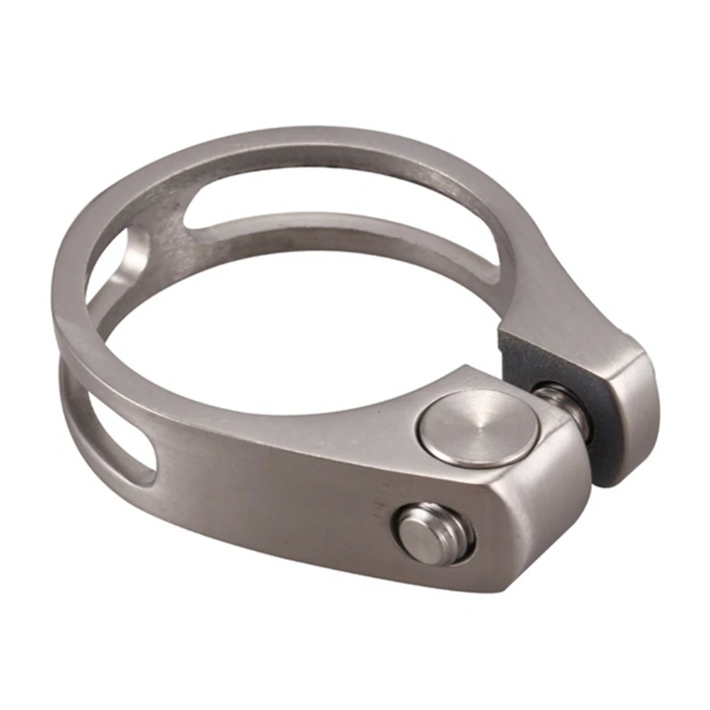 A07T-Titanium Alloy Seatpost Clamp 31.8Mm Bicycle Saddle Tube Clamp Hollow Seat Tube Clamp For 27.2Mm Seat Tube
