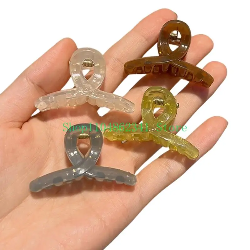 

5asd 4pcs Transparent Hair Claw Clip Mini Hairpin For Girls Women Stylish Design