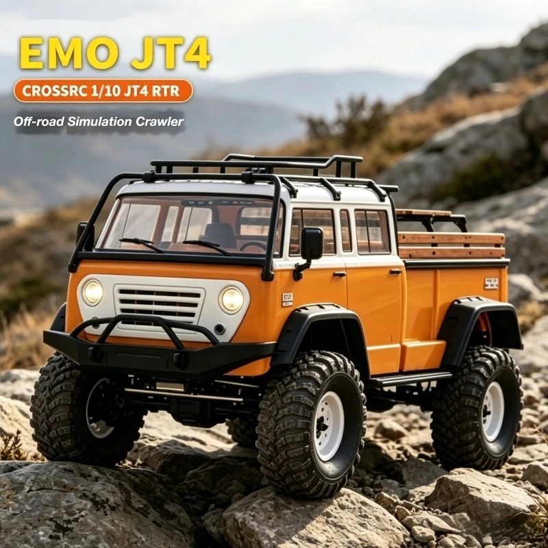 1/10EMO JT4 RTR 4x4 Remote Control Electric Off-Road Climbing Car with Two-Speed Differential Lock Model Toy for Kids And Adults