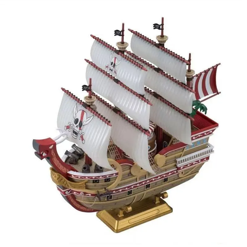 Genuine Bandai ONE PIECE Red Hair Pirate Ship Red Force Assembly Model Toy Gift Approximately 25cm Long After Assembly