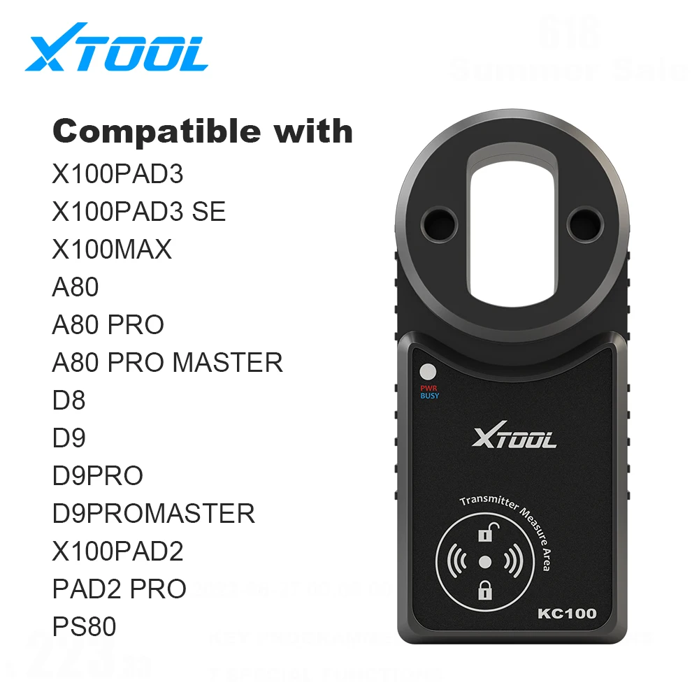 XTOOL KC100 Key Programmer For VW 4&5th IMMO MQB key Matching For BMW CAS1- CAS3+ Work With X100PAD2 D9PRO X100P AD3 D7 D9