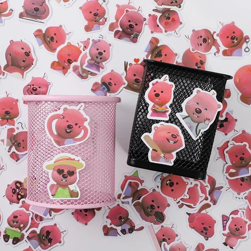 120pcs Korean loopy little beaver cute cartoon emoji hand account sticker notebook DIY decorative stickers cute stickers