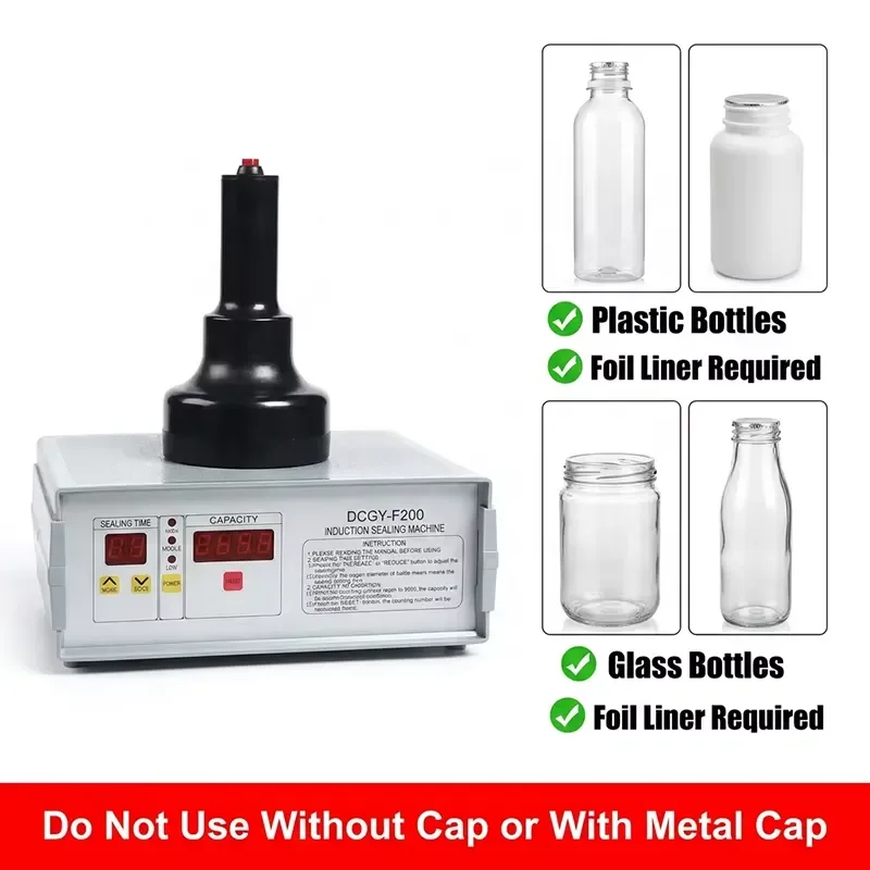 

Portable F200 Induction Bottle Sealer 20-80mm Handheld Cap Sealing Machine Aluminum Sealer for Jars and Bottles