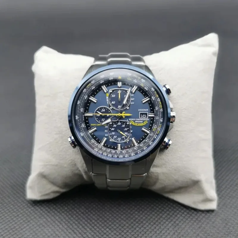 ساعة للرجال الفاخرة الاتجاه الأعمال كوارتز التقويم مقاوم للماء متعددة الوظائف يتوهم ساعة مستديرة الفولاذ المقاوم للصدأ ساعة اليد التلقائية