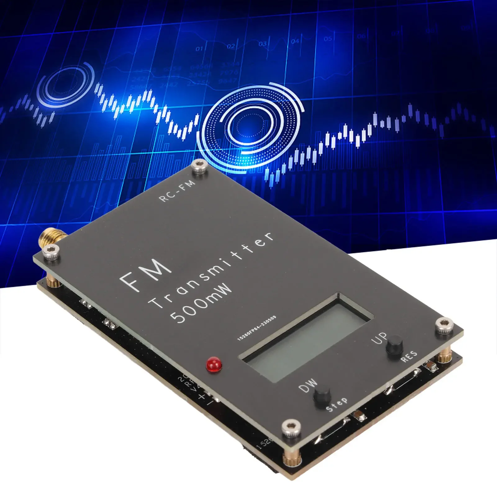 Émetteur FM numérique stéréo avec écran LCD mort réglable, radio FM, 2000m, 0.5W, 500mW, 76-108MHz