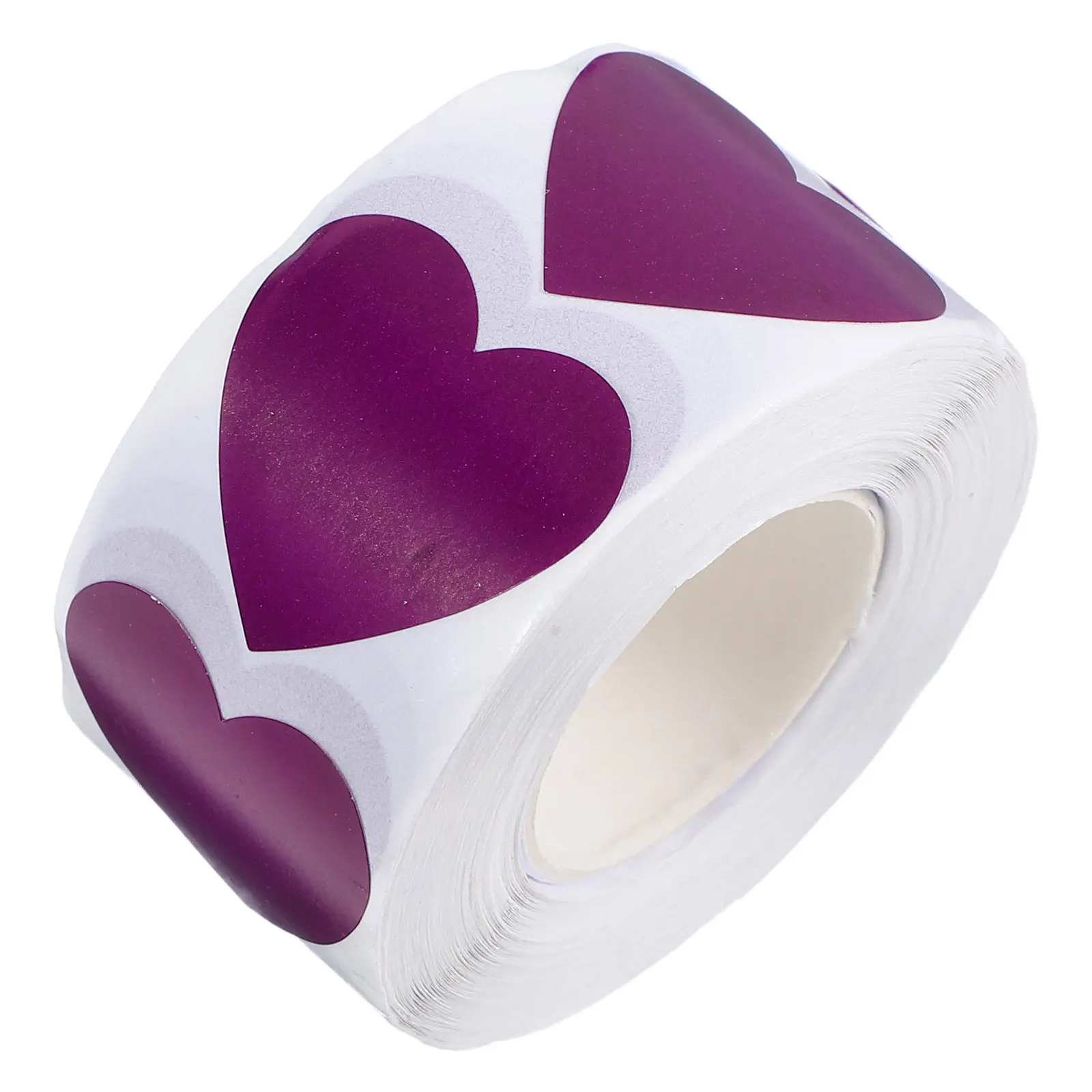 500Pcs Roll Heart Stickers Cute Love Themed Labels for Valentine's Day Party Favors Wedding Decorations Daily Organization