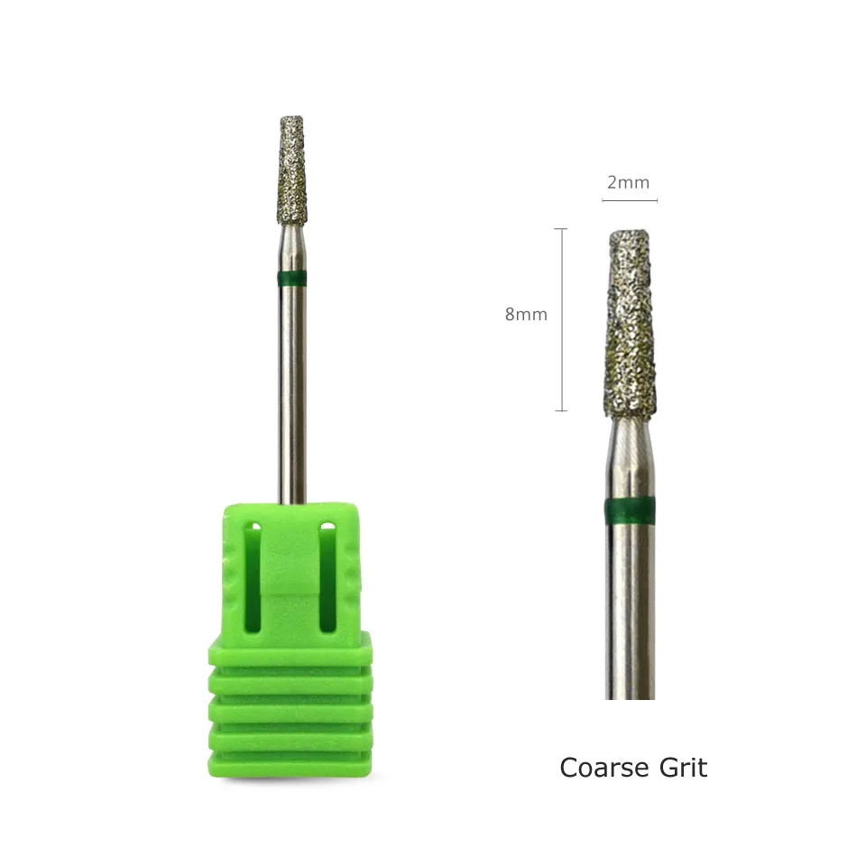 HYTOOS Column Diamond Burr Nail Drill Bits Rotary Russian Cuticle Bit Electric Manicure Drill Nails Accessories Tool