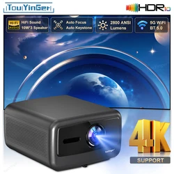 Touyinger Q12W Full HD 4K หน้าจอคู่ Wifi บลูทูธสมาร์ทโฮมเธียเตอร์โปรเจคเตอร์