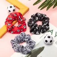 5Pcs/20Pcs Soccer Hair Scrunchies Football Hair Ties Elastic Bands Girl Gifts Ponytail Holders Sport Accessories For Girls Women - Image 3