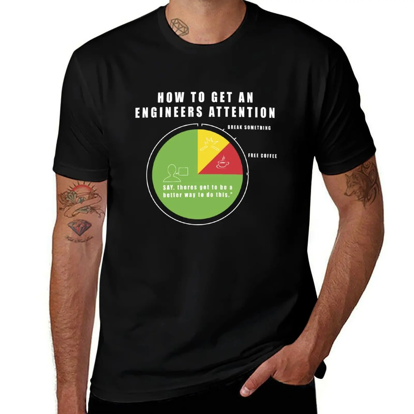 

attention of the engineer T-Shirt funny gifts basketball graphic tees designer shirts mens white t shirts