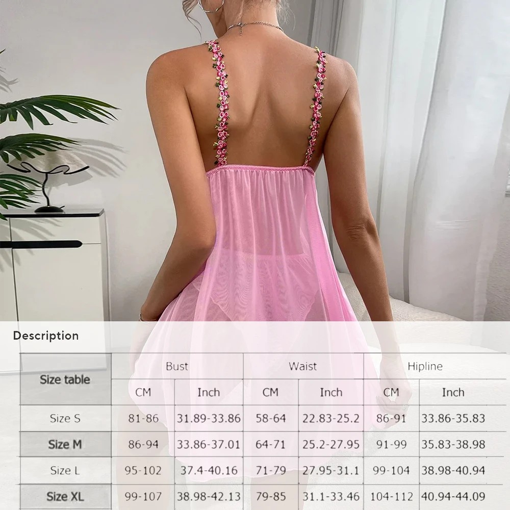 Sexy Lingerie Vrouwen Hanger Mesh Doorzichtige Split Pyjama Sexy Nachtkleding Lingerie Vrouwen Corset Sexy Nachtkleding Nachtjapon