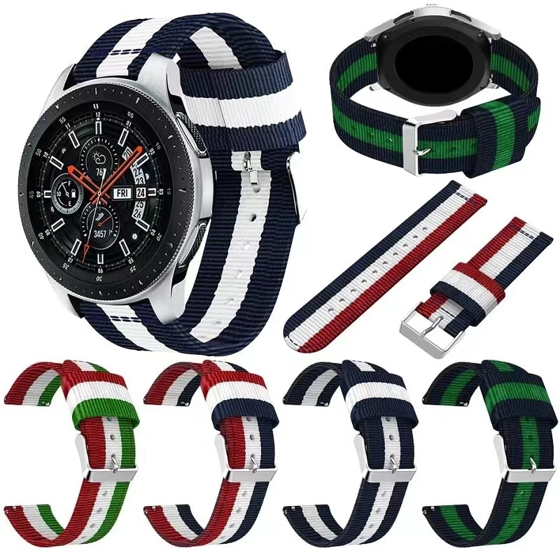 22Mm 20Mm Nylon Band Voor Samsung Galaxy Horloge 6 5 4 3 Huawei Horloge 4/3/Gt4/3/2 Pro Ademende Polsband Voor Amazfit Gtr 4/Gts