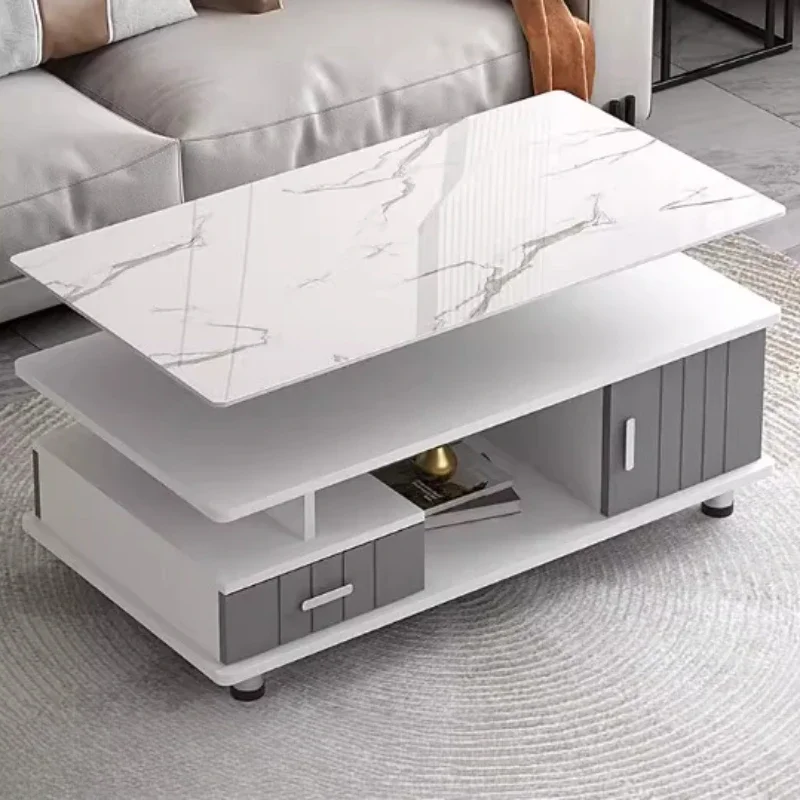 Standing Storage Coffee Table Square Modern Dining Low Coffee Tables Authentic Luxury Mesas De Centro Para Sala Home Decor