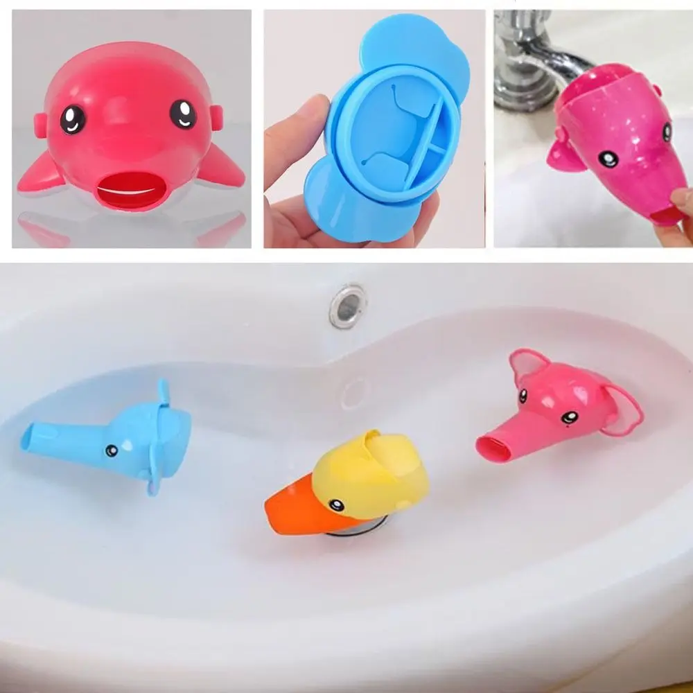 

Cartoon Faucet Extender Children's Hand Washing Extender Hand Washing Aid Anti-splash Trough Removable Soft Faucet Extender