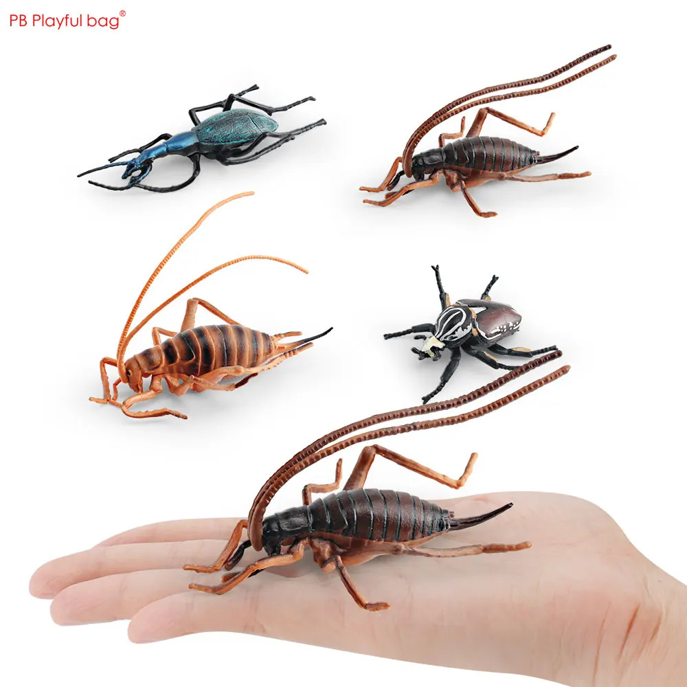 4PCS/set Insect Model Set Simulation Scarab Beetle Cricket Children Prank Toys Model Ornaments HG181