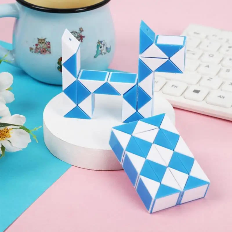 New Infinity Flip Magic Cube 24 Section Puzzle Foldable Magic Ruler Folding Magic Cube Children Adult Decompression Toy 1pc