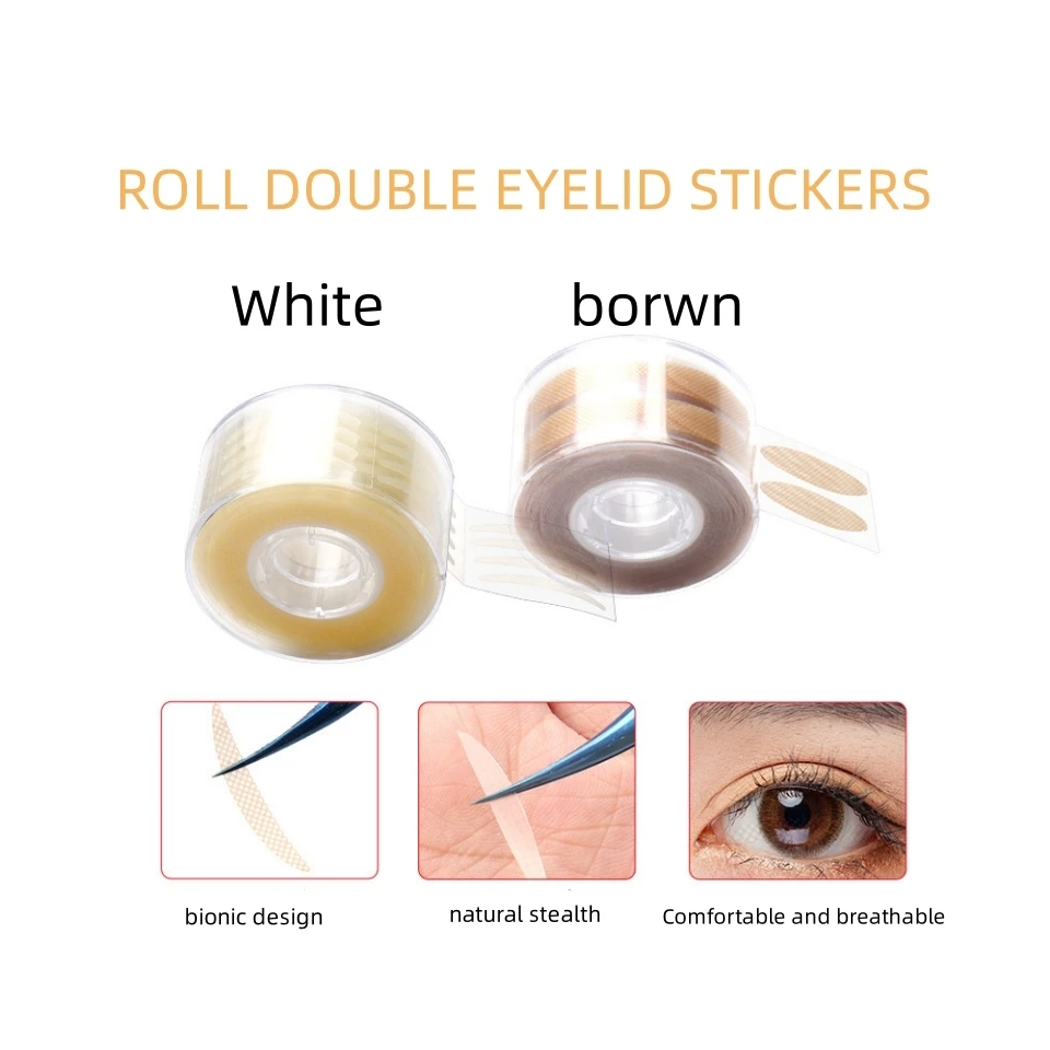 ARISON Double Eyelid Sticker White Brown Comfortable Breathable Natural Look Skin Friendly High Quality Suitable For New User